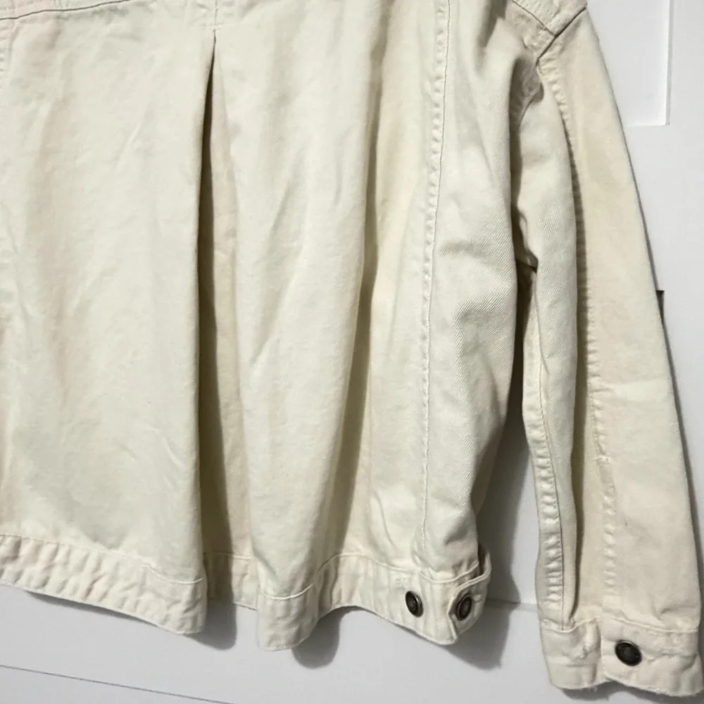 Free People We The free Off-White Opal Swing Denim Jacket Size XS 36076 - Picture 10 of 15